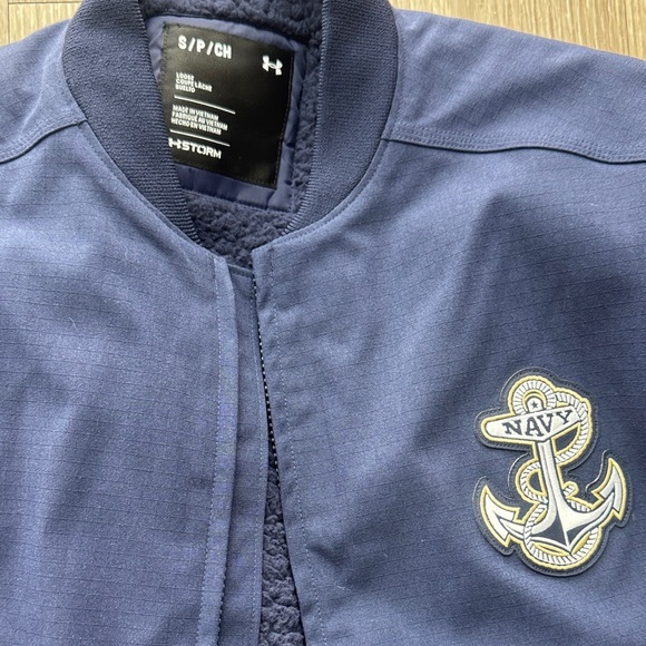 Under Armour Dark Blue Bomber Jacket - Picture 3 of 3